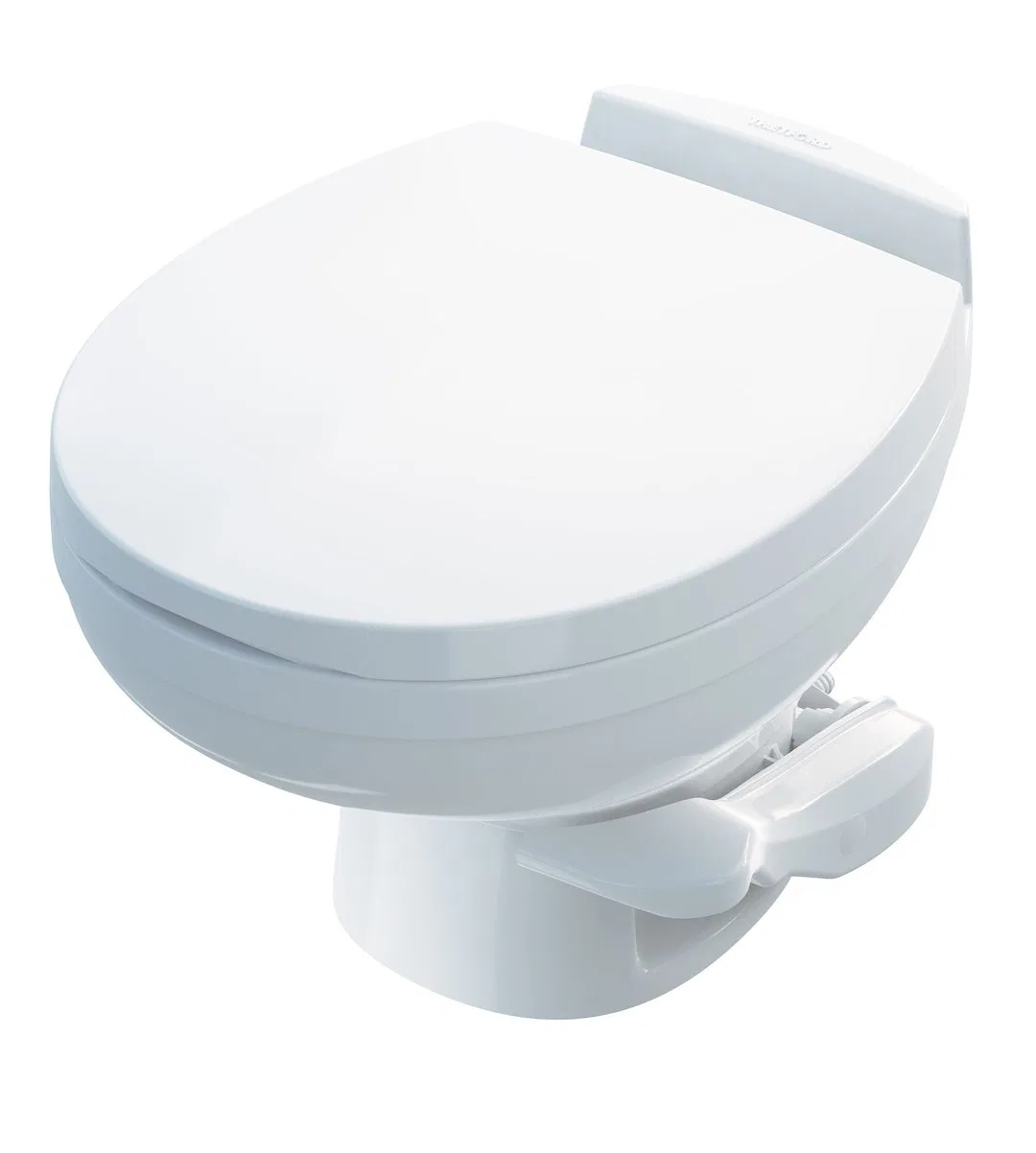 50010 – DAVE CARTER Toilet, Permanent Low Profile Round Seat With 12-1/2 Inch Seat Height Pedal Flush Control Full Bo...